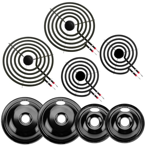 Cenipar 5304430149/5304430150 Drip Pan Set for Electric Range 8-pc MP21YA/MP15YA Includes 2x 5304430149 & 2x 5304430150