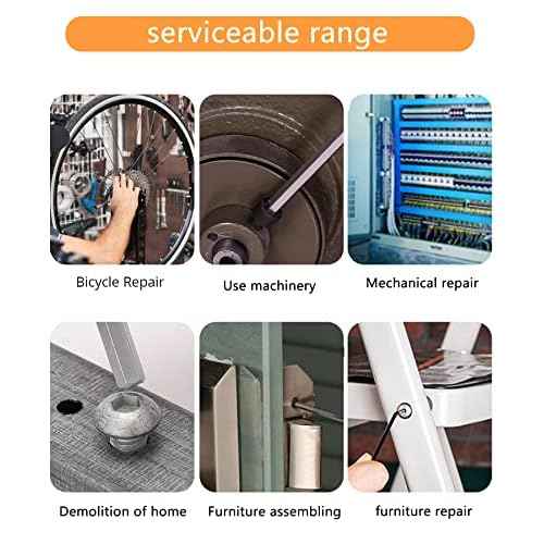 10pcs Black 5/32 inch Standard Hex Dogging Key with Full Loop, Metal Allen Wrench Door Key for Push Bar Panic Exit Device