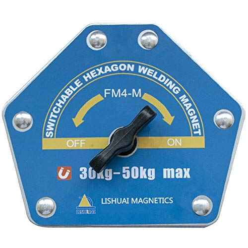On/Off-Switchable Strong-Hand Welding Magnetic Clamps - Max 110lbs Heavy Duty Neodymium Welding Magnets Holder, Hexagon Multi-Angle Tools: 30¡Æ, 45¡Æ, 60¡Æ, 75¡Æ, 90¡Æ, 105¡Æ, 120¡Æ, 135¡Æ, 150¡Æ(Large)