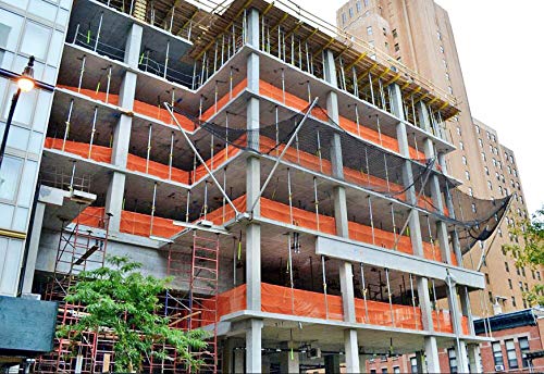 Safety Netting 4'x150' Orange Fire Retardant Mesh Debris Fence, 1/4" Holes
