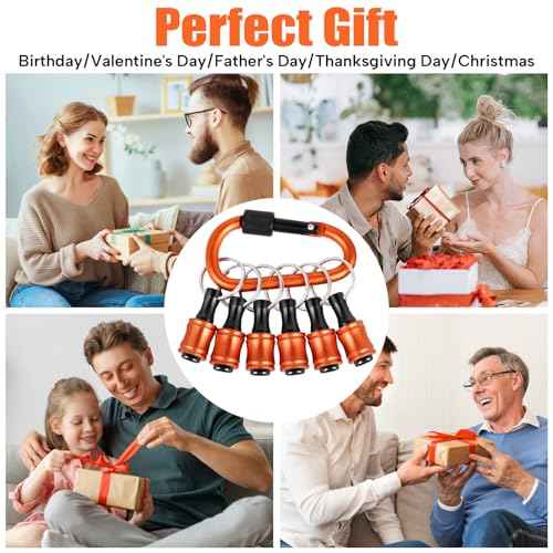 6PCS Bit Holders Keychain, 1/4 inch Hex Shank Bit Holders, Quick-change Design