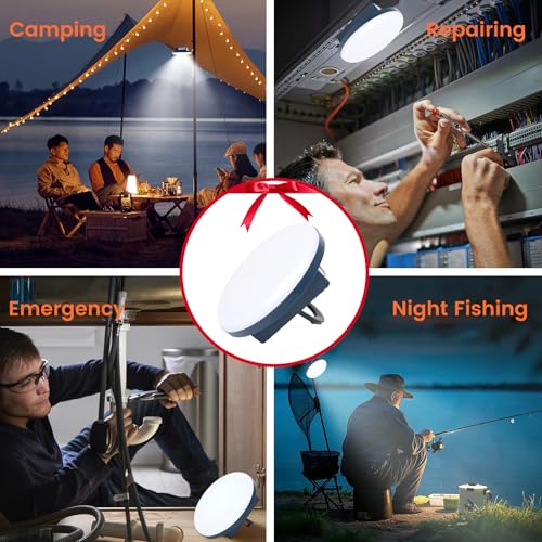 Yontriyo 42W-2Pack Rechargeable Camping Lights 12000mAh Portable Lanterns with Magnetic Base & 4 Modes