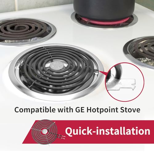 COZZIVITA GE Drip Pans & Stove Burner Element Set for WB30M1/WB30M2 – Includes 6" & 8" Pans, MP15YA/MP21YA