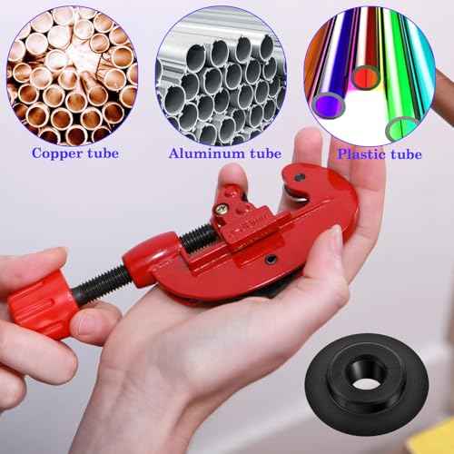 12pcs Pipe Cutter Blade Replacement Cutter Wheels Tube Cutter, Replacement Blades for Tubing Cutters Spare Wheel Replacements Tube Cutting Tool (Black)