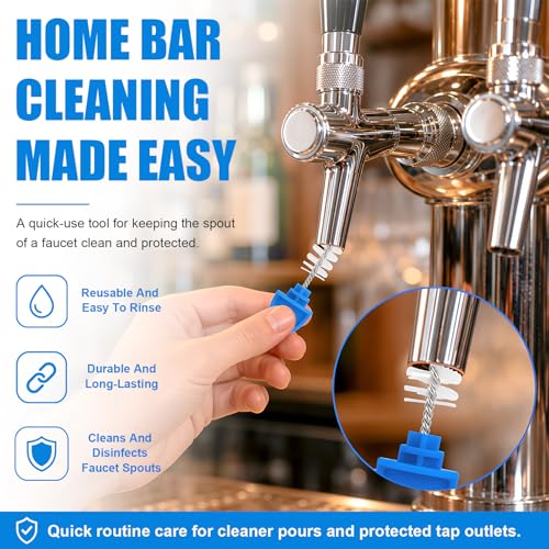 Darlingao 20-Pack beer tap plug brushes for draft beer faucets, cleaning brushes