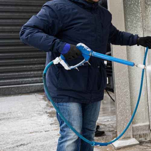 Kebada T2 Waterproof Winter Work Gloves for Men and Women - Thermal Insulated Freezer Gloves for Working in Freezer for Cold Weather, 100% Latex Coating, Wrist Closure, 1 Pair, Blue, Large