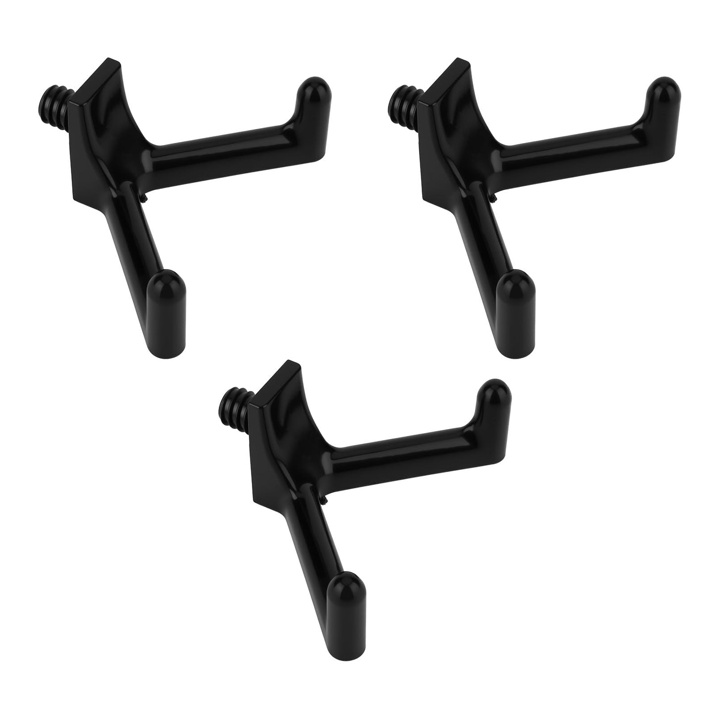 3Pcs Tool Hooks for Suncast, Double Head Design Garden Storage Hooks Tool Hanger Organization Shed Shelf Accessories for Shovels Rakes Compatible with Suncast Shed (Black)