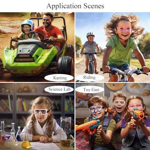 Kids Anti-fog Safety Goggles, Kids Lab Goggles, Adjustable, Compatible with Nerf Gun