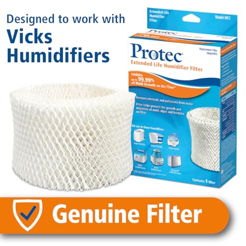Protec 3 Count Extended Life Humidifier Replacement Filter for Vicks Cool Mist (3 Pack)