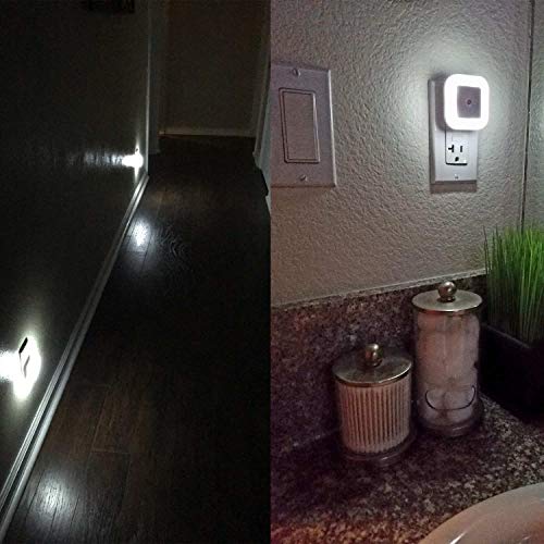 Uigos LED Night Light with Smart Sensor - Dusk to Dawn, 6-Pack, White, 0.5W Plug-in