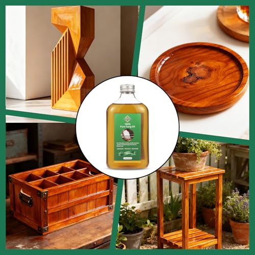 NetLea Natural Tung Oil 11.8oz (350ml) for Small Wood Crafts & Finishes