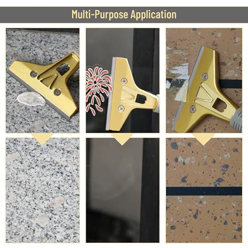 Bates- Razor Blade Scraper Tool, 4 Inch, Floor Razor Scraper Tool with 30 Extra Carbon Steel Blades and a Pair of Safety Gloves