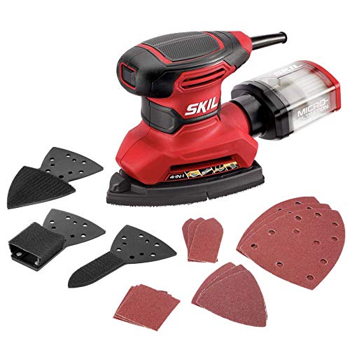 Skil One Size Multi-Function Detail Sander with Micro-Filter Dust Box & 12 Sanding Sheets