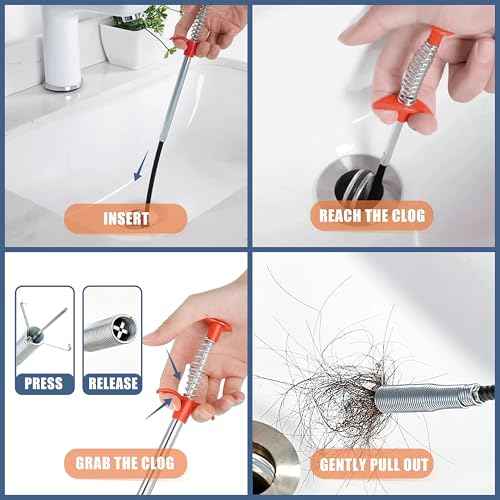 35.5inch Drain Clog Remover(1pcs), 25inch Drain Snake Hair Remover(6pcs) £¦ Cleaning Brush(2pcs), Hair Catcher Drain Auger Cleaner Tool Set For Toilet, Kitchen Sink, Bathroom Tub, Sewer, 9 Pack