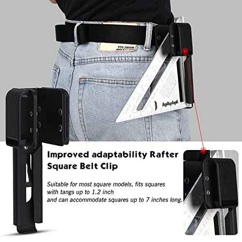 TOPOWN Rafter Square Belt Clip for 7In Rafter Square - Left and Right bidirectional Square Holster EDC Belt Tool Holster Compatible with Rafter Square Holder Clip On Belt The Fastest Quick