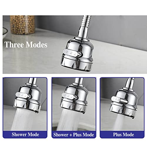 TXYGZ Type2 Kitchen Faucet Sprayer Attachment 360° Rotatable Nozzle, Anti-Splash, 3 Modes