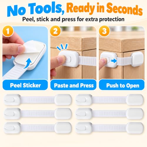 Vmaisi Multi-Use Baby Proofing Locks for Cabinets & Drawers - Variation 6