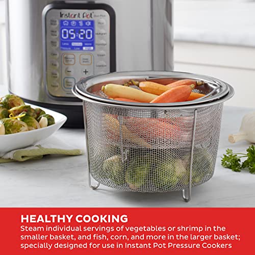Instant Pot Mesh Steamer Basket Set - Stainless Steel Dual-Purpose Steamer & Strainer