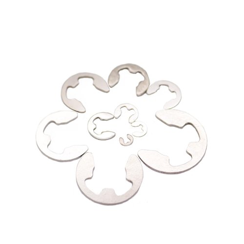 AXK 120/200 PCS/BOX 304 Stainless Steel Stainless Steel E Clip washer Assortment Kit Circlip retaining ring for shaft fastener M1.5~M10 (120)