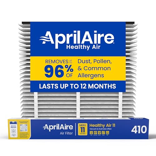 Aprilaire 410 Replacement Air Filter - Pack of 1, MERV 11, 16x25x4, Model 410 - For Whole House Air Purifiers - Variation 1