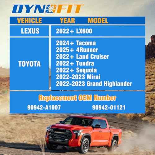 Dynofit 14x1.5 Wheel Lug Nuts Compatible with Toyota Lexus,OEM Mag Washer for Tacoma 4Runner Land Cruiser Sequoia LX600,One-Piece Design 21mm Hex Lug Nuts,Replace OE 90942-A1007|01121 (24PCS Black)