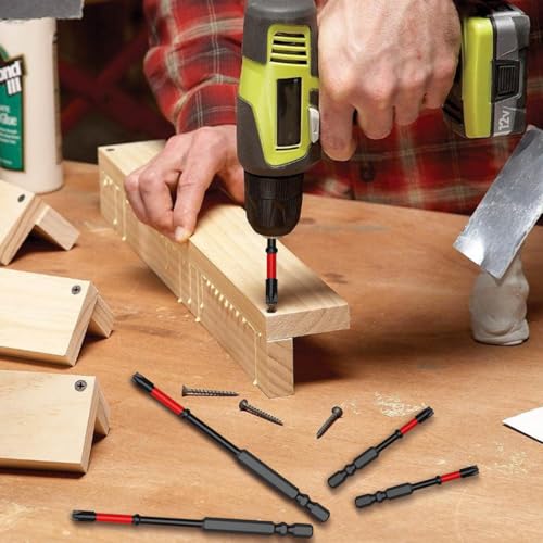 10 Pack Fph2 Impact Screwdriver Bit Set, 65mm & 110mm Slotted Heads 1/4 Inch Hex Shank, Cross Slot Screw Driver Drill Bits Used Electricians