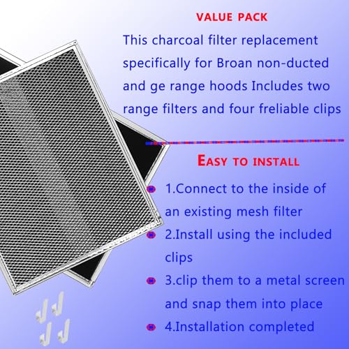 MADHUT S99010308 2-Pack Allure Range Hood Charcoal Filter 10.8 x 13.3 inches