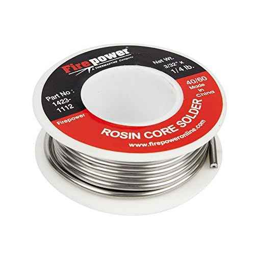 Firepower 1423-1112 Rosin Flux Core 40/60 Solder, 3/32-Inch x 1/4-Pound, Copper
