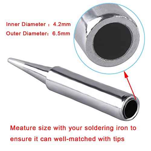 AUSTOR 11 Pieces Soldering Iron Tips Kit 900M-T and 1 Piece Cleaning Cloth with Free Box for Hakko Soldering Station Tool 900M 936 937 907