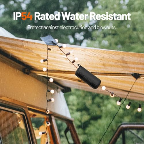 Outdoor Waterproof Extension Cord Cover IP54 Water-Resistant Plug Protector Black 1 Pack