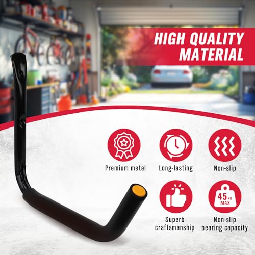 Heavy Duty Garage Wall Hooks for Kayaks & Large Gear - 15" Support 100 Lbs