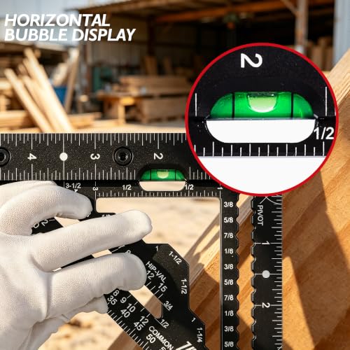 4.5 inch Rafter Square, Aluminum Metal Triangle Ruler