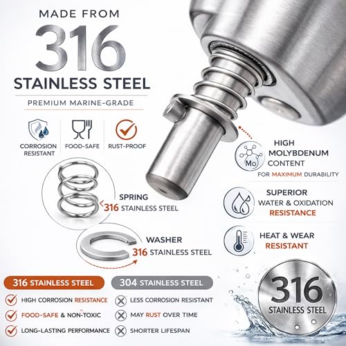 Spring & Washer Kit for KitchenAid Stand Mixers – 316 Stainless Steel Upgrade, 1 Pack