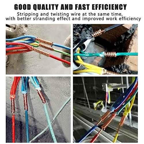 Universal Wire Twisting Tool Cable Wire Stripper and Twister Wire Stripping Tool for Electrician by Drill Driver or Manually (Brown)