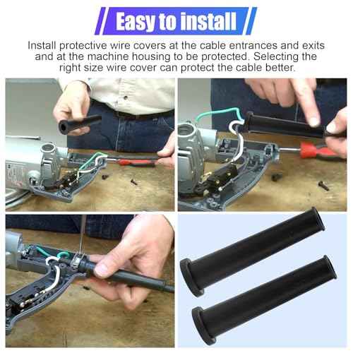 1619X02971 Strain Relief Replacement Part Cord Boot Protector, Rubber Strain Relief Cord Boot for Skil Circular Saw HD5750 5825 HD77 HD77M for Dewalt 330005-01 EC14/2, EC16/3 Power Tools Cord