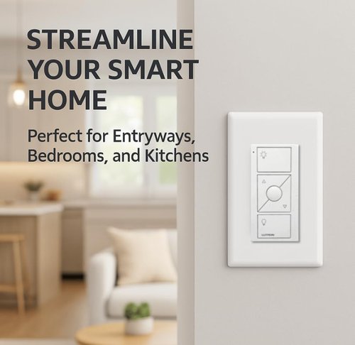 Wall Mount Bracket for Lutron Caseta Pico Remote – 2-Pack Wallplate Adapter for Smart Switch – Snap-in, Tool-Free Installation – Secure Mounting for Lutron Pico Remote – Clean Smart Home Look