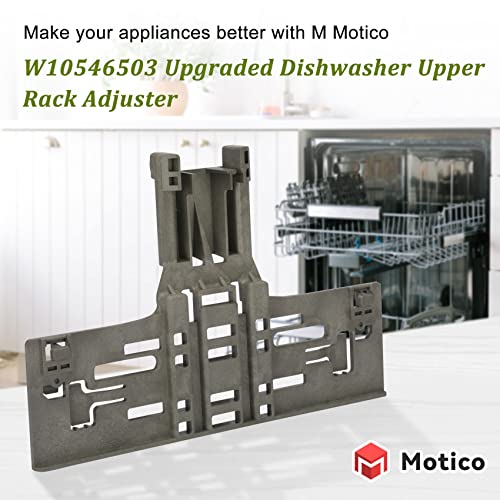 Motico 8-Pack W10546503 Upper Rack Adjuster Kit with W10195840, W10195839 & W10250160 for KitchenAid/Whirlpool Dishwashers
