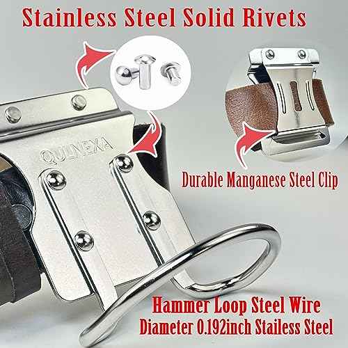Hammer Holder, Drill Holster, Stainless Steel Hammer Holster,Hammer Holder for Tool Belt£¨2.6inches Hammer Loop£©