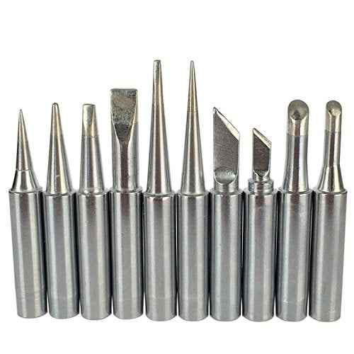 900M Soldering Iron Tips for HAKKO 936,937,907 Atten, Quick,Ryobi, Aoyue, Yihua,Vastar,Sywon,Tabiger,SOAIY and X-Tronic Soldering Station (10 pcs Different)
