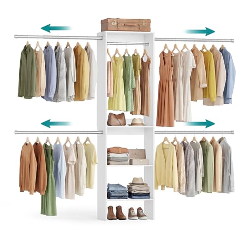 SONGMICS Customizable Walk-In Closet System 4-9.6 FT Modern Organizer