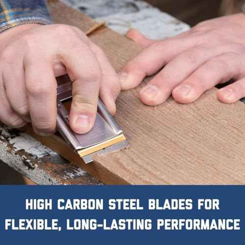 Single Edge Aluminum Backed Razor Utility Blades with Display - 100-Pack - .009" Made of High Carbon Steel for Edge Flexibility and Durability - APBL-7065