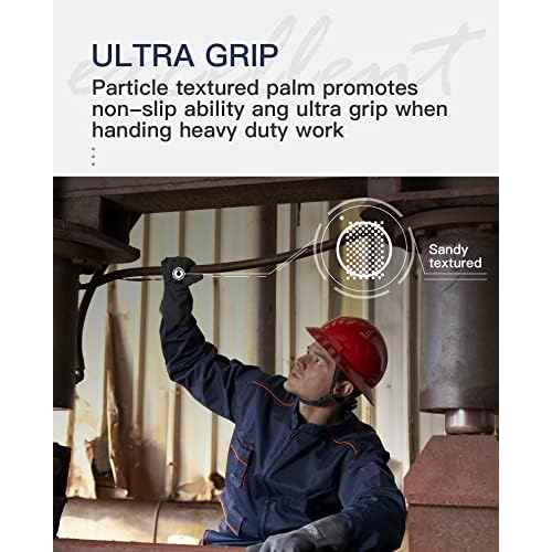 PACIFIC PPE Chemical Resistant Gloves, Heavy Duty Industrial Rubber Gloves, Resist Acid, Alkali and Oil, 12.6", Large