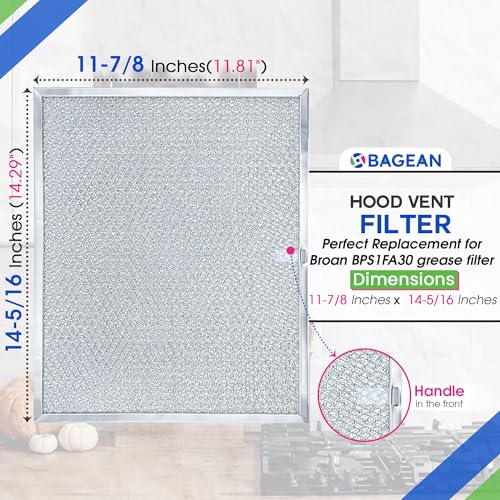Bagean 4-Pack Stove Vent Filter 11.8x14.3 in Fits Nutone Broan Range Hood