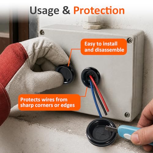7 Sizes Rubber Grommet Kit for Wiring, Automotive & Electrical Projects