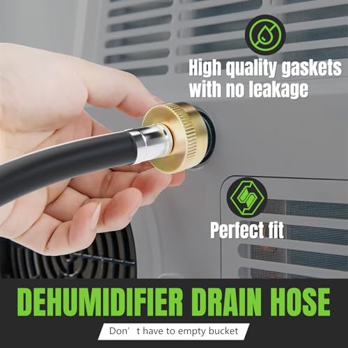 5FT Leakproof Dehumidifier Drain Hose with 3/4 Inch FHT Rustproof