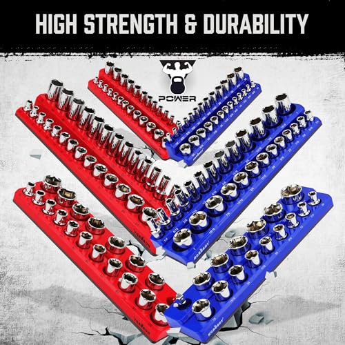 HORUSDY 8-Piece Magnetic Socket Organizer Set (Variation: 8-Piece) – 1/4