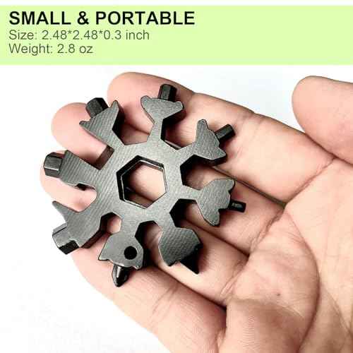Stocking Stuffers for Men, Snowflake Multitool 2PCS 18 in 1 Stainless Steel Snowflake Multi Tool, Cool Gadgets for Outdoor Travel Camping Daily