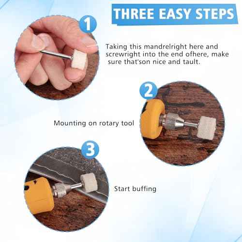 110pcs Buffing Wheel for Dremel Polishing Kit, Polishing Wheel for Dremel Tool Accessories, with 1/8" Shank for Metal Jewelry Wrist Watch Polishing