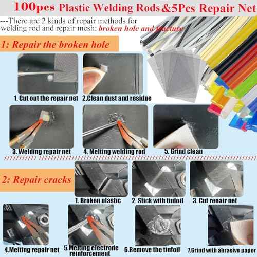 Upgraded 220W Plastic Welder, 2 in 1 Plastic Welding Kit Plastic Repair Welder Kit 1000PCS Hot Stapler Soldering Gun with 100PCS Plastic Welding Rods Car Bumper Repair Kit for Most Plastic Repair