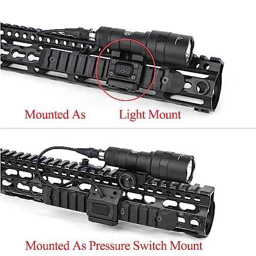 NOBUHIRO Tactical Modular Wire Remote Pressure Switch with Offset Light Mount for M300 M600, with SF Plug for M300 M600 Series Flashlights, Fit for 20mm Picatinny Rail (SF)